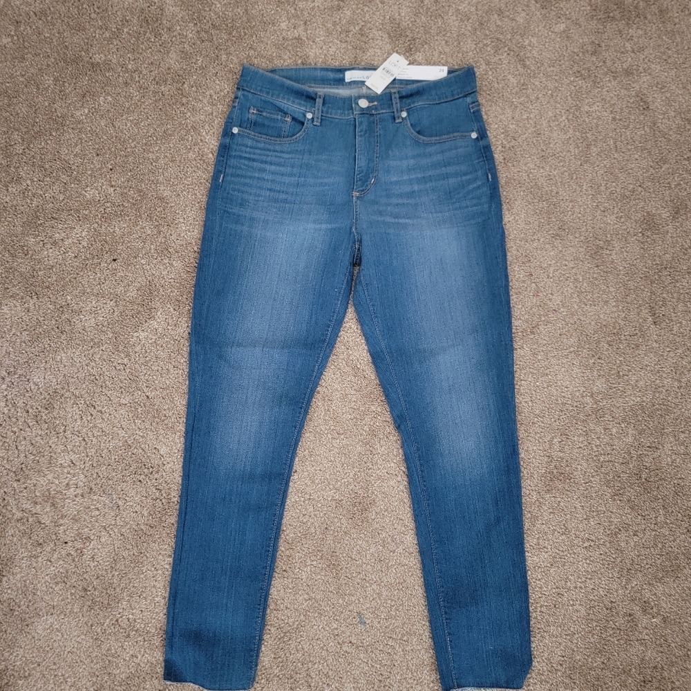 Loft skinny mid rise blue jeans